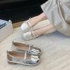 Весенние новые туфли Мэри Джейн на низком каблуке с мелким вырезом, одинарные туфли с квадратным носком и бантом, с юбкой, на одной педали