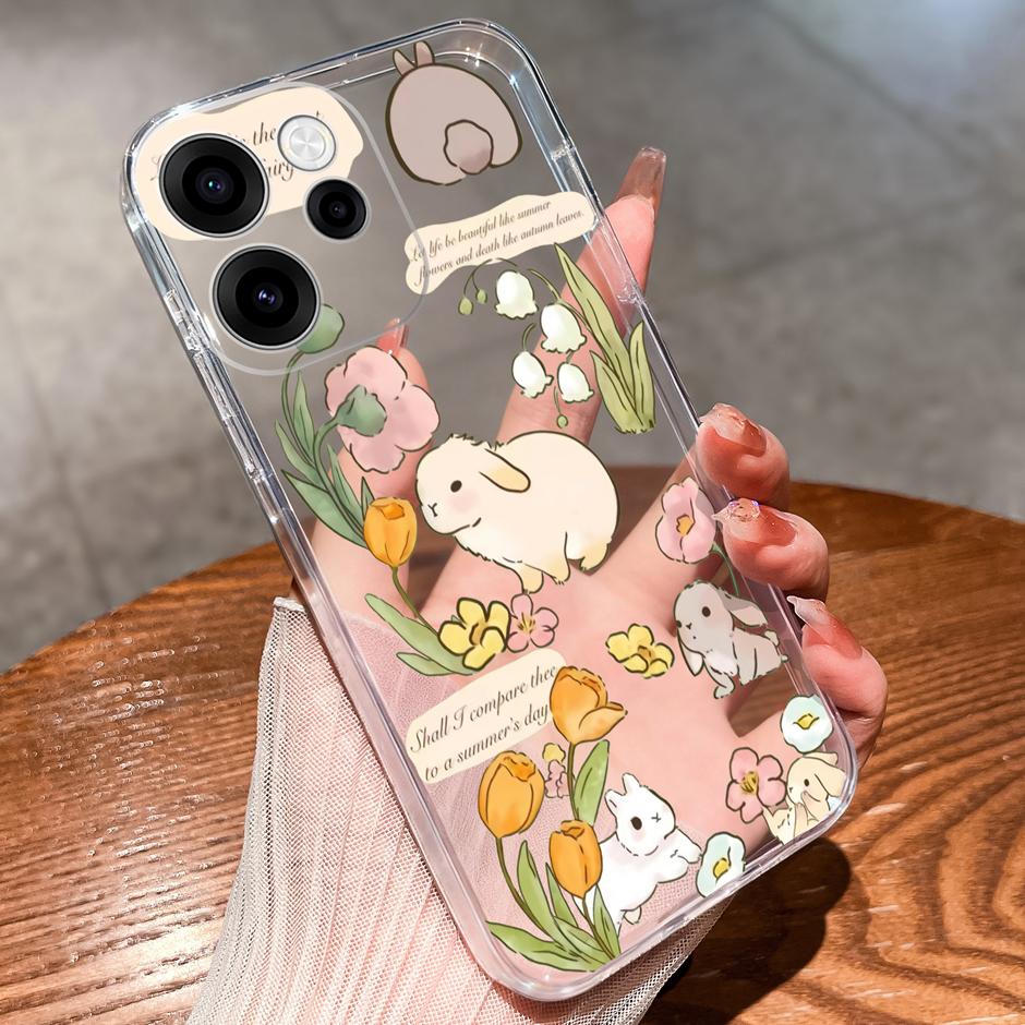 Чехлы Для OPPO Reno15 15F 15Pro Милая Девочка Сердце Любви Легкий Простота Мягкий Прозрачный Корпус Для Reno 15F 15 Pro Capa