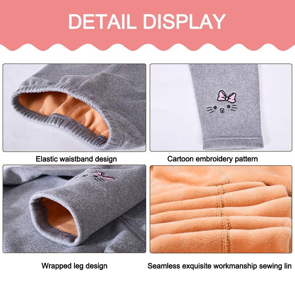 Thick Girls Thermal Leggings Elastic Girls Lined Leggings Plush Legging Trousers Girls Gift