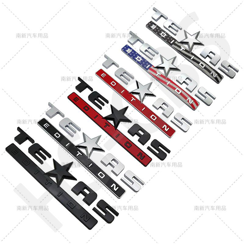 1 шт. ABS Значок-эмблема Texas Edition Логотип на задний багажник Наклейки на автомобиль Наклейка на крыло автомобиля Наклейки на заднюю дверь Аксессуары для стайлинга автомобиля