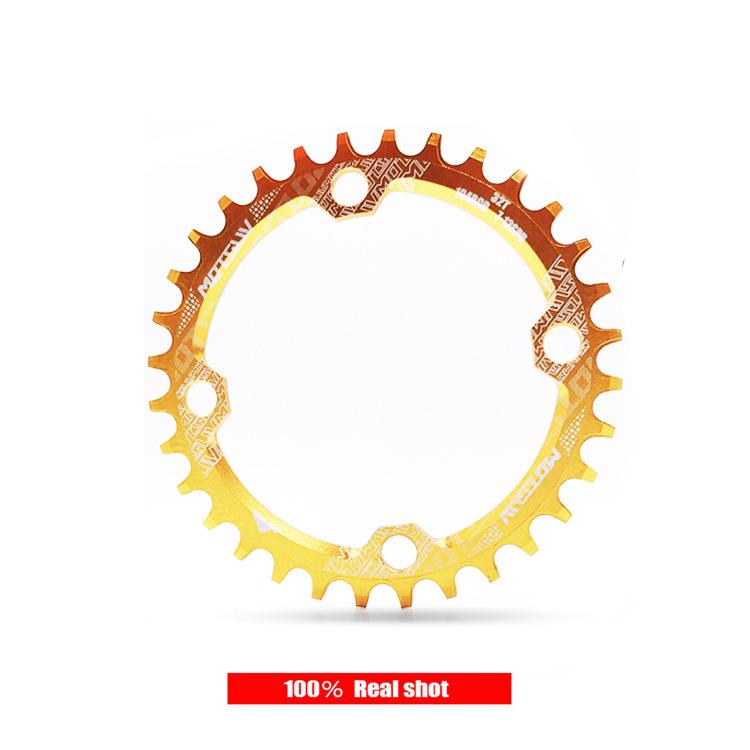 Mountain Bike Chainring 104BCD: 32T-38T Round/Oval Single Speed, Positive/Negative Tooth