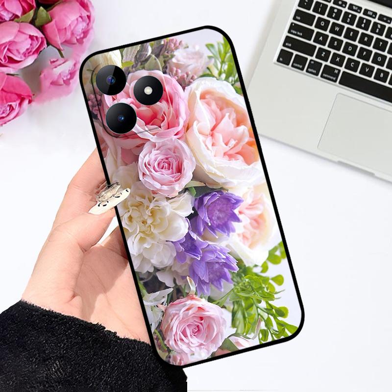 Мультяшный модный чехол для Realme Note 50 Coque Narzo N53 ТПУ силиконовые чехлы для телефона для Oppo Realme C51 C51s C53 4G Мягкий бампер