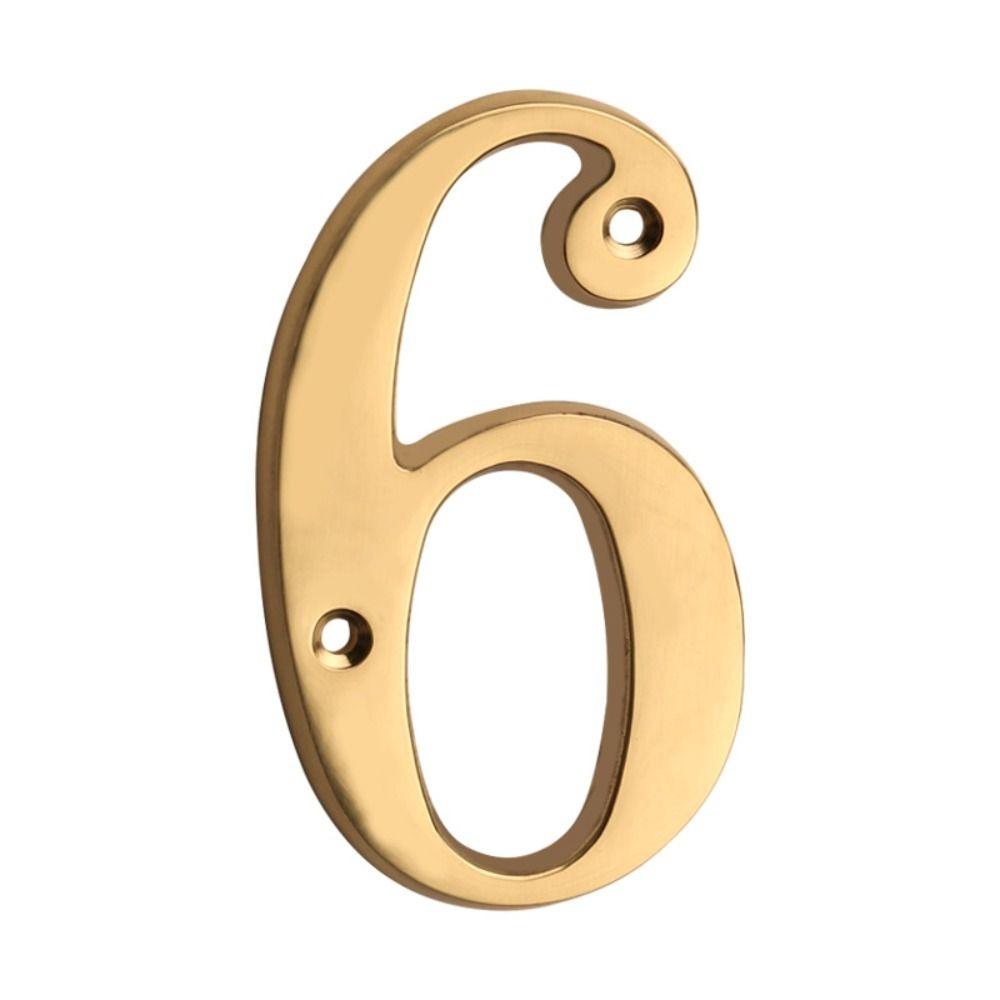 Solid Brass Metal Address Sign 4 Inch Apartment Door Number Mailbox Address Sign Outdoor Use