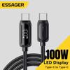 Essager PD 60W 100W Fast Charging Cable USB C To Type-C Digital Display For Iphone15 Huawei Xiaomi Samsung Honor Laptop Charging