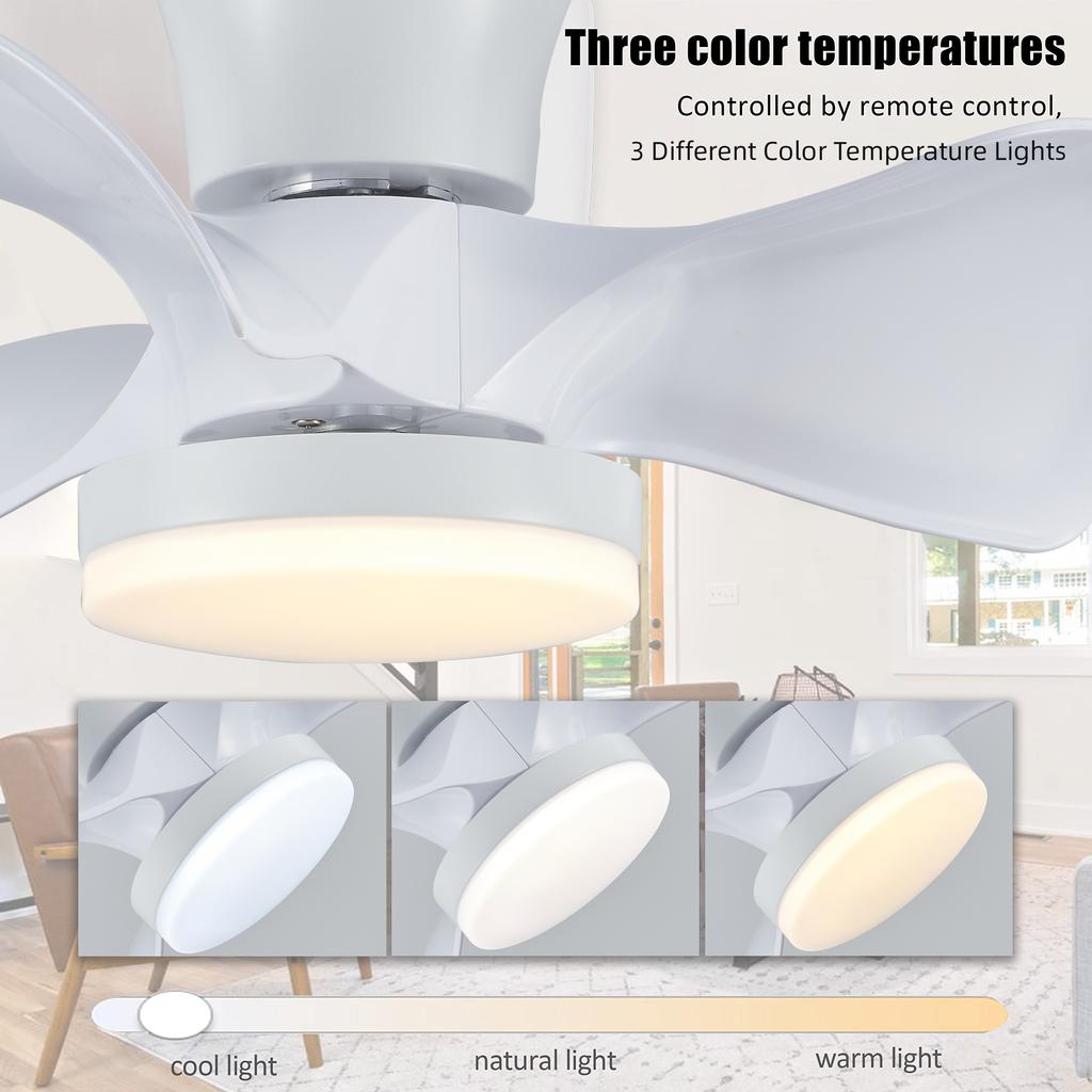 IRALAN Modern ceiling fans with light and silent led ceiling fan lighting Living room lights kitchen bedroom office home fan