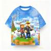 Летняя детская футболка Roblox с коротким рукавом Аниме Одежда для мальчиков Девочек Игра