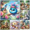 DIY 5D Алмазный Рисунок Животное Полный Круг Квадратная Мозаика Пейзаж Птица Кошка Алмазная Вышивка Картина Домашнее Украшение Подарок