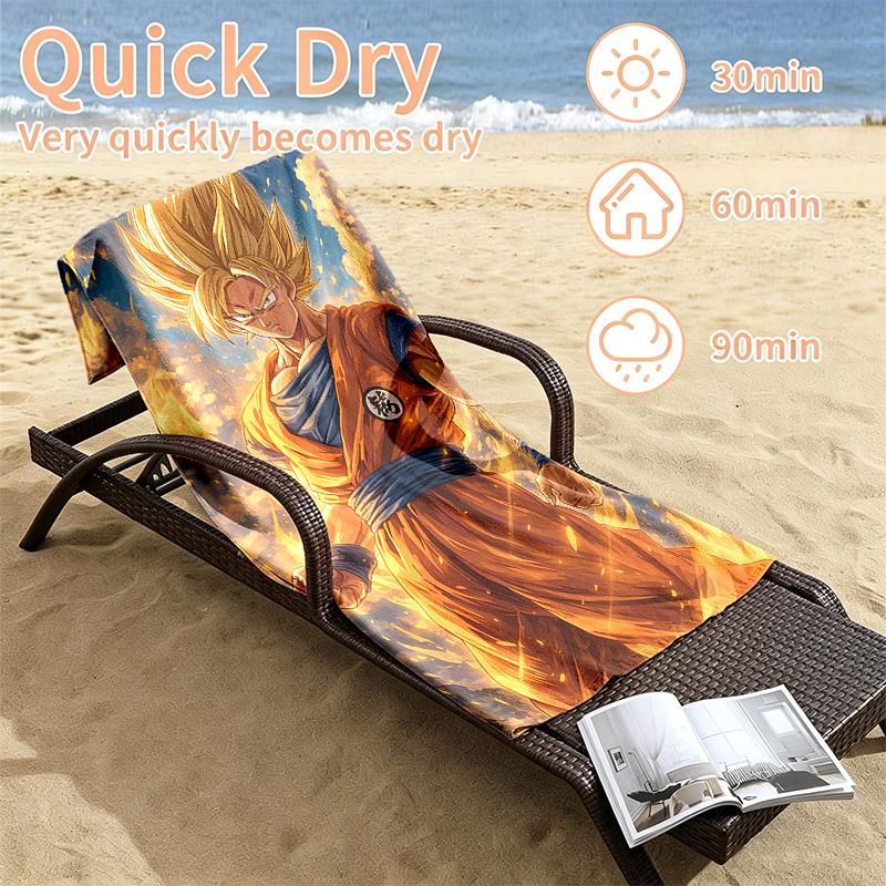 Dragon Ball Beach towels also serve as bath towels summer essential a musthave for the outdoors the beach and the pool