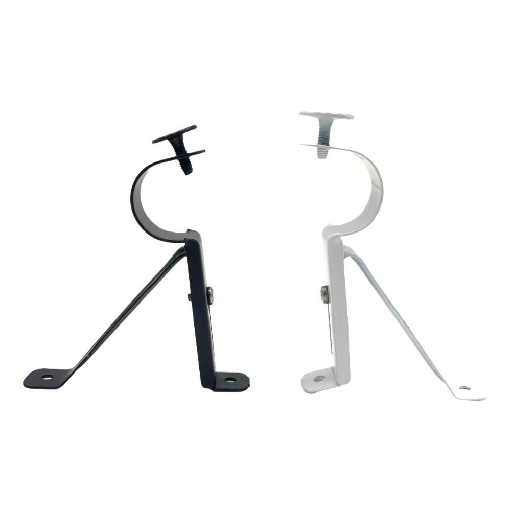 2pcs Hardware Drapery Holders Metal Curtain Support Rack Curtain Rod Brackets  Drapes Rod Accessory