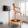 40" Fitness Trampoline with Adjustable Handle, Rebounder Trampoline, Mini Jumper for Indoor Exercise Workout, Orange