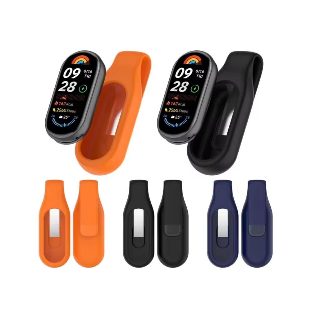 Силиконовый чехол для Google Fitbit Air Xiaomi Mi Band 10 9 8 Держатель с застежкой-клипсой Спортивная крышка Ударопрочный корпус из ТПУ Застежка-клипса