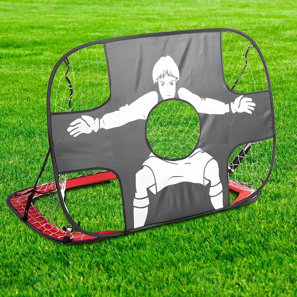 2-In-1 Folding Soccer Goal, Portable Soccer Goal Net, Dual-Purpose Design Outdoor Soccer Training, Multi-Function Training Net