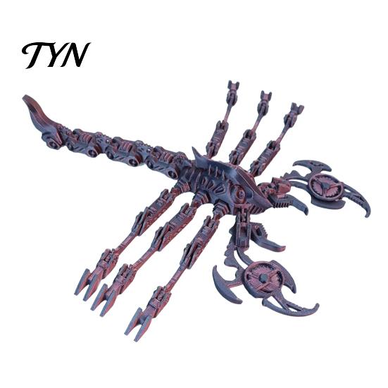 Realistic Scorpion Model Articulated Mechanical Figurine, 3D Printed Flexible Joints Educational Science Toy Model, Gradient Color Movable Fidget for