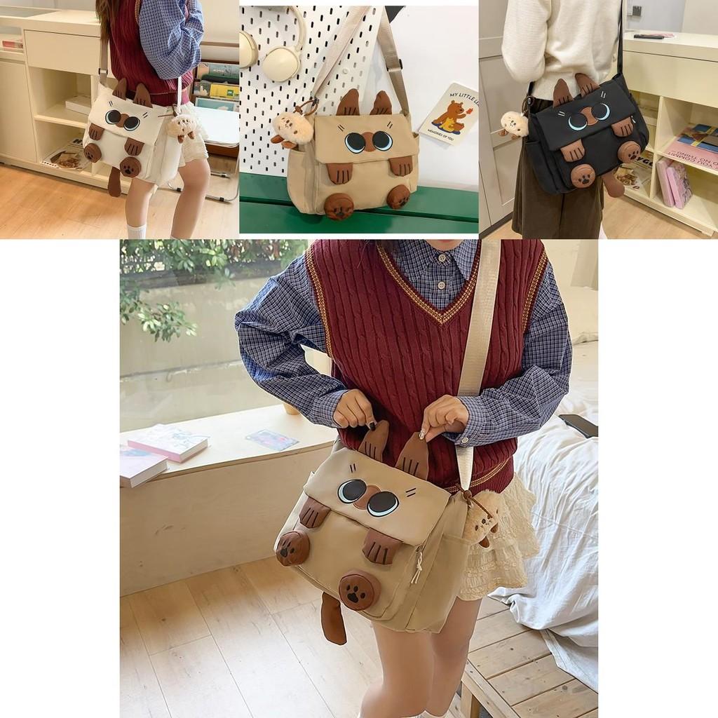 Siamese Cat Fashion Tote Bag With Stitching Detail For College Students And Casual Outings