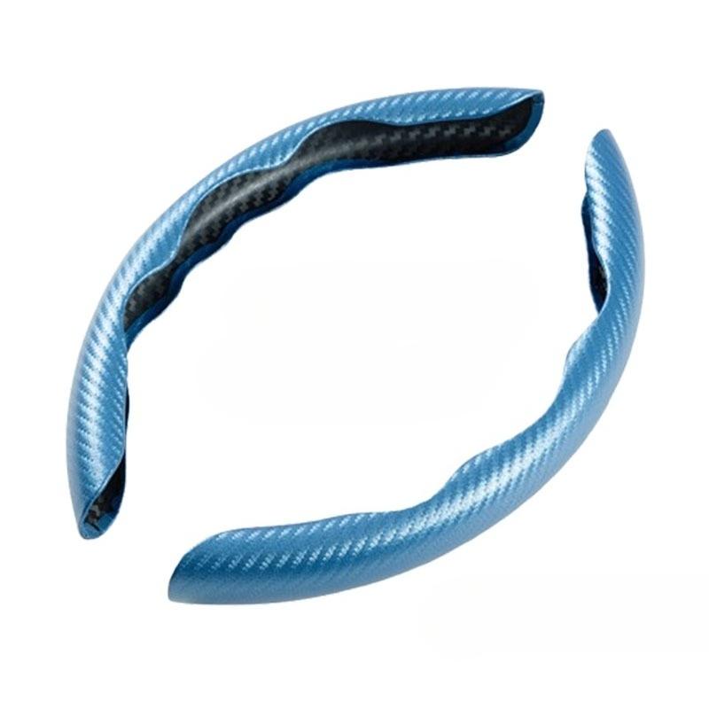 2 шт. Круглая накладка на руль из углеродного волокна, Нескользящий протектор руля, Защита от пыли, Моющаяся, Аксессуары для интерьера автомобиля