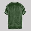 Men's Casual Loose Shirt Solid Color Thin Cotton Linen T-shirt Top