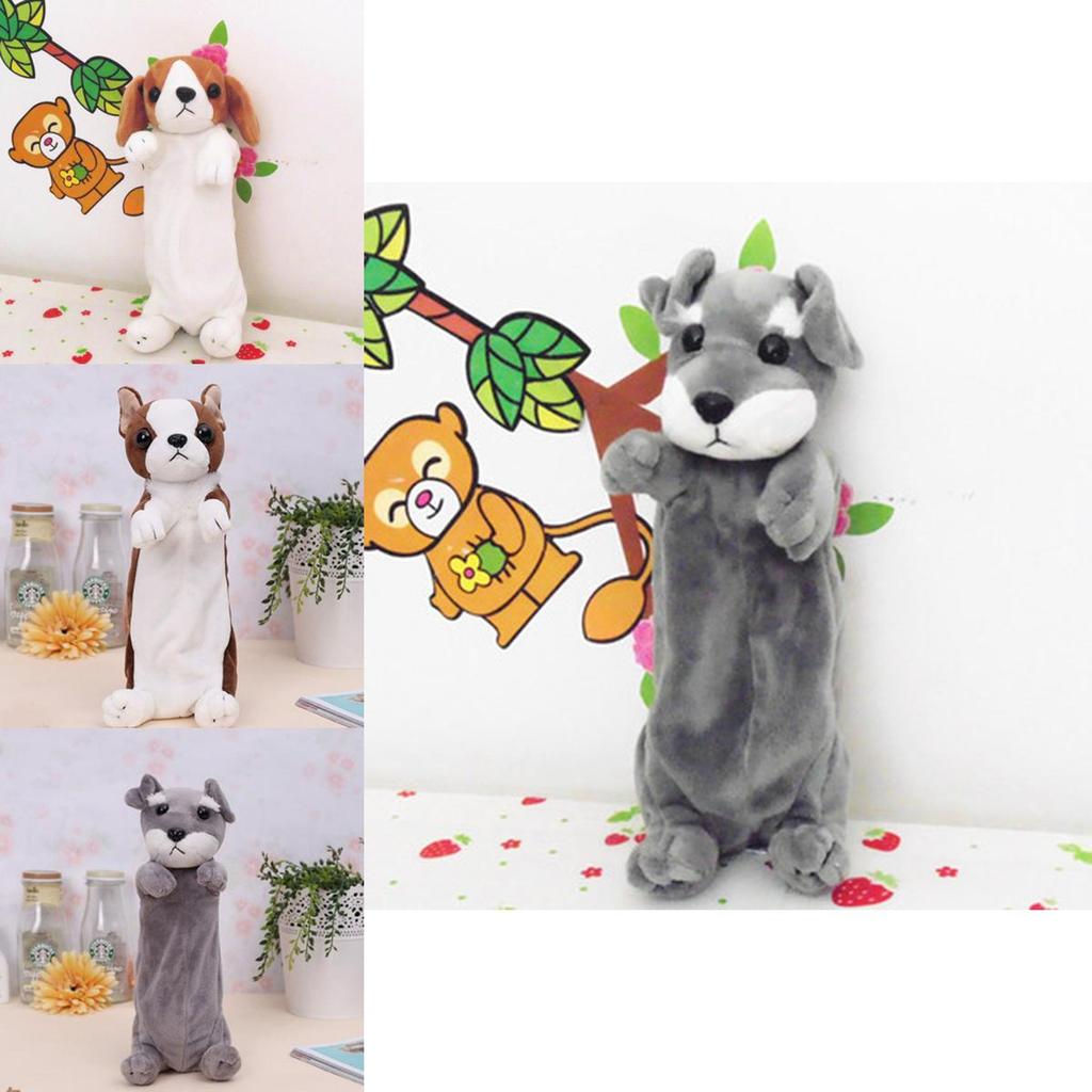 Очаровательный Кавайный Пес Пенал Плюшевый Пенал Идеально Подходит Для Хранения Косметики И Канцелярских Принадлежностей