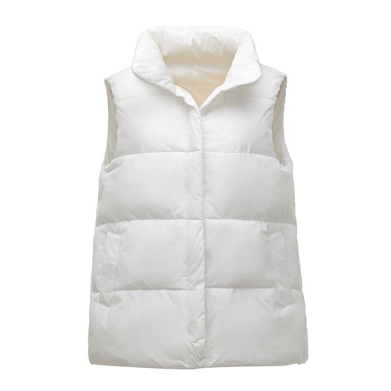 Women Winter Warm Cotton Padded Puffer Vests Sleeveless Parkas Jacket