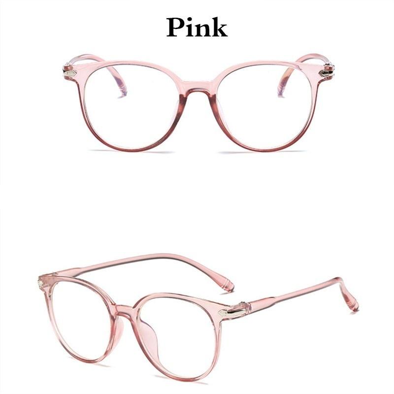 Round Clear Lens Glasses Candy Sweet UV400 Sunglasses Transparent Retro Mirrored Lens Fashion Goggle Summer Accessories