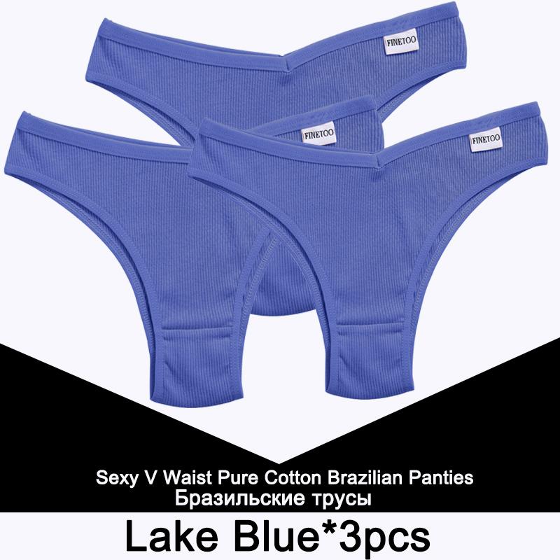 3PCS/Set Panties Women Cotton Lingerie Female Thongs Sexy Underwear Low-Rise Underpant Bikini Brazilian Briefs