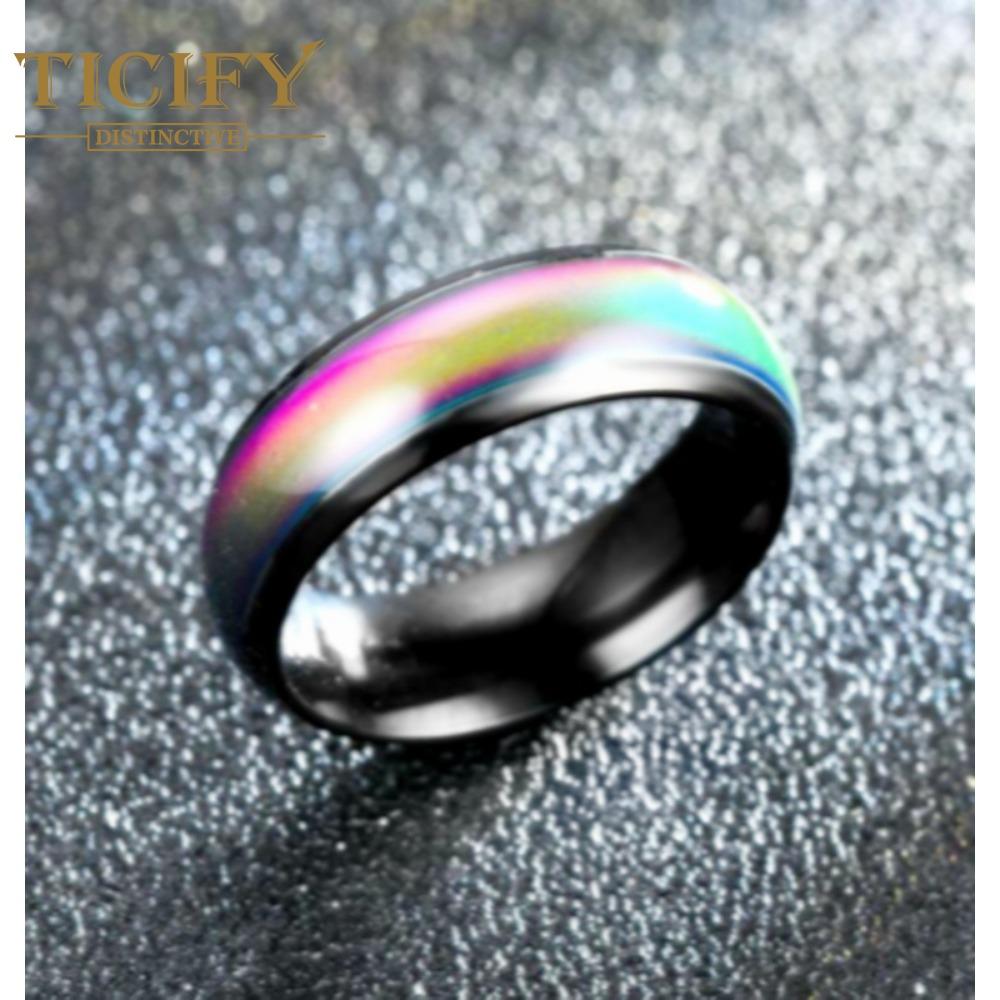 Кольцо с изменением температуры и цвета, европейская и американская мода, красочное кольцо для пары, аксессуары для рук в стиле поп-музыки