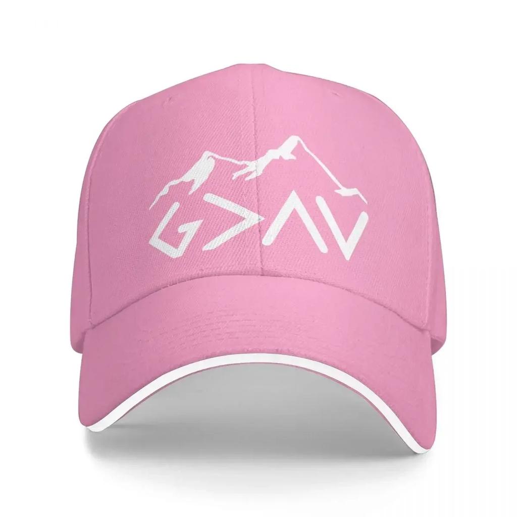 God is greater than highs and lows qoute design Baseball Cap funny hat Beach Bag Luxury Unisex Hat Unisexs Baseball Womens