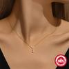 S925 Sterling Silver V-Shaped Diamond Versatile Fashion Collarbone Chain Necklace Women'S Y-Shaped Necklace
