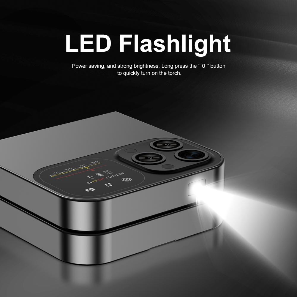 Mini Flip Mobile Phone Dual SIM Card 2G GSM 2.0 Inch Screen Speed Dial Magic Voice Torch FM Blacklist Small Flip Phone Spare Phone