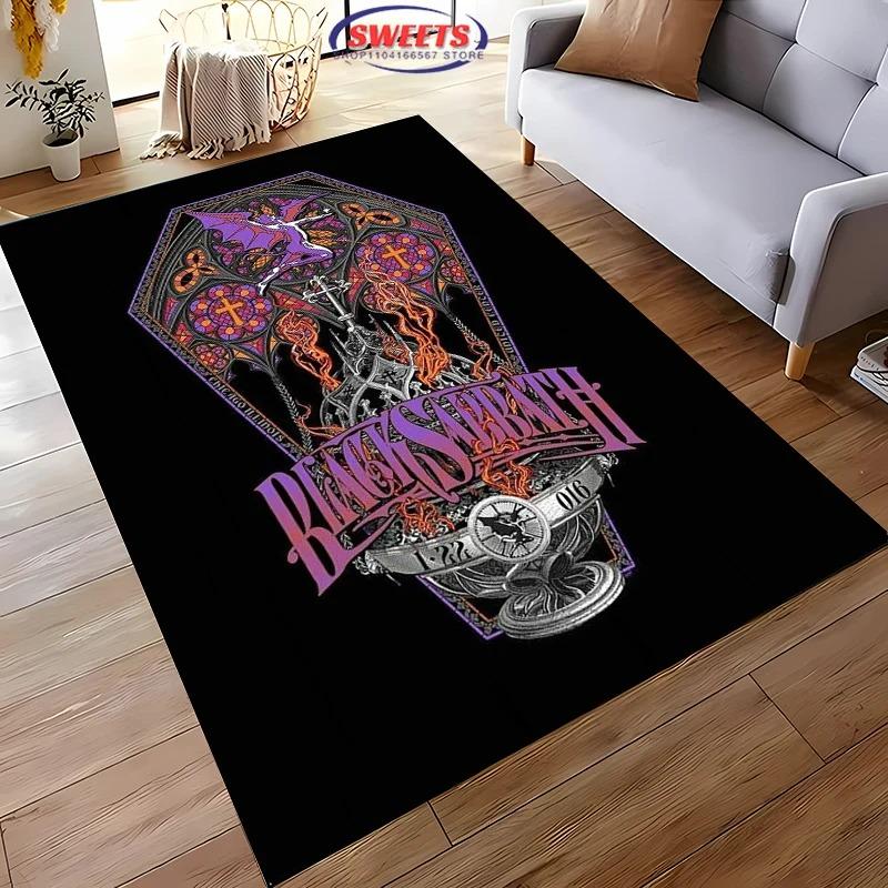 Ковер с рисунком Black S-Sabbath Ковры Гостиная Спальня Прикроватный коврик Коврик Зональный ковер Гардероб Клуб Домашнее украшение