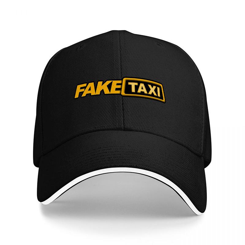 TAKE TAXI Logo Baseball Cap Black Yellow Embroidery Adjustable Snapback Hat Classic Unisex Street Style Accessory for Unisex Women