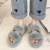 Winter Fluffy Slippers Women 2024 Hot Sales House Home Fur Slippers Women Flat Platform Cozy Fuzzy Indoor Shoes Korean Slides