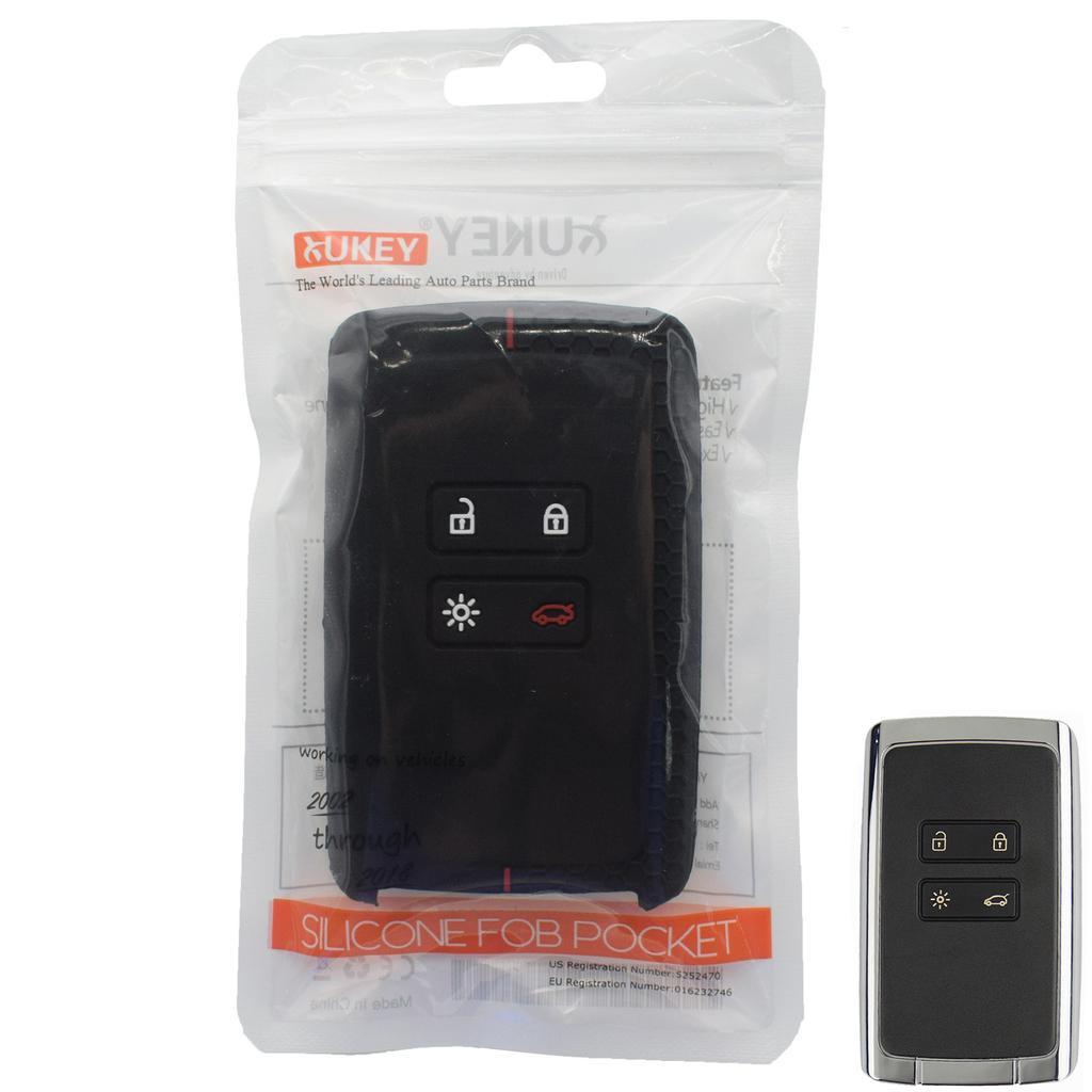 Силиконовый чехол для автомобильного ключа, чехол-брелок для Renault Koleos Kadjar Captur Talisman Espace Clio Megane, 4 кнопки, набор смарт-ключей