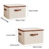 With Lid Linen Zipper Storage Boxes Foldable Clothing Storage Basket Wardrobe Organiser  Dormitory
