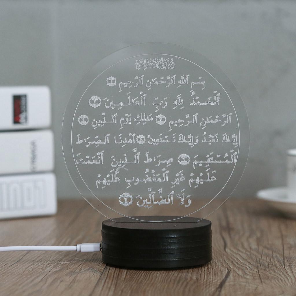 Мусульманский Рамадан 3D Ночник Настольная лампа Свет USB Спальня Ребенок