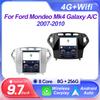 9,7-дюймовая автомагнитола Android 14 для Ford Mondeo Mk4 Galaxy A/C 2007-2010, не 2 DIN, стерео головное устройство, беспроводной CarPlay, GPS-навигация
