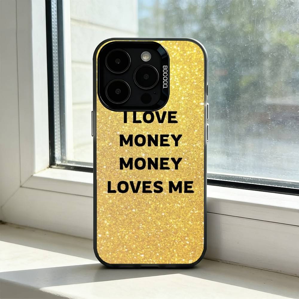 Чехол для телефона Money Gold A-Art для iPhone 17,16,15,14,13,12,11 Plus,Pro Max,XS,Красочный Серебристый Чехол для телефона Funda Cover