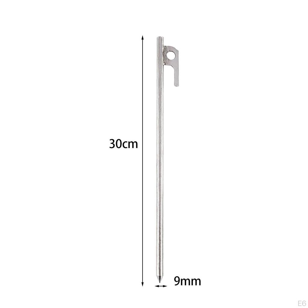 Tent Stakes Garden Stainless Steel Ground Anchors Heavy Duty Portable Tarp
