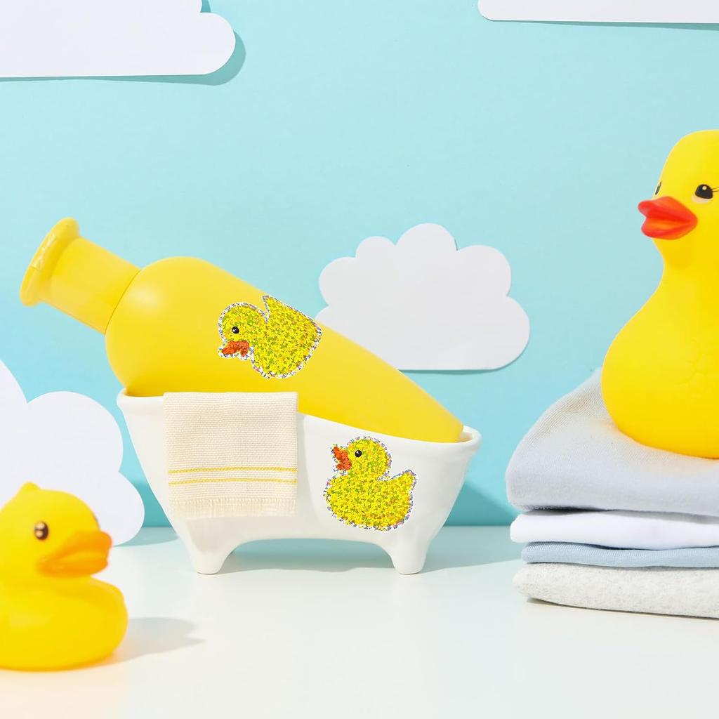100-500Pcs Glitter Cartoon Duckling Stickers Party Gift Wrapping Label Children Scrapbook Cute Stationery Stickers