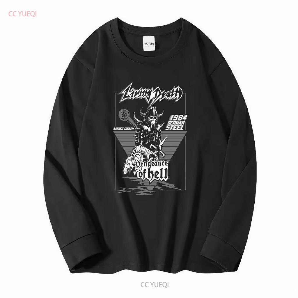 Новый с бирками Футболка Living Death Ч/Б Underground Music С длинным или коротким рукавом Винтажный стиранный топ для повседневной носки Дизайнерская одежда