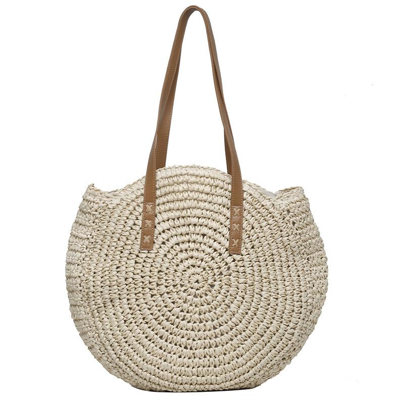 Summer Beach Vacation Bag for Women New Woven Straw Woven Bag Large Capacity Underarm Short Trip Beach Bag