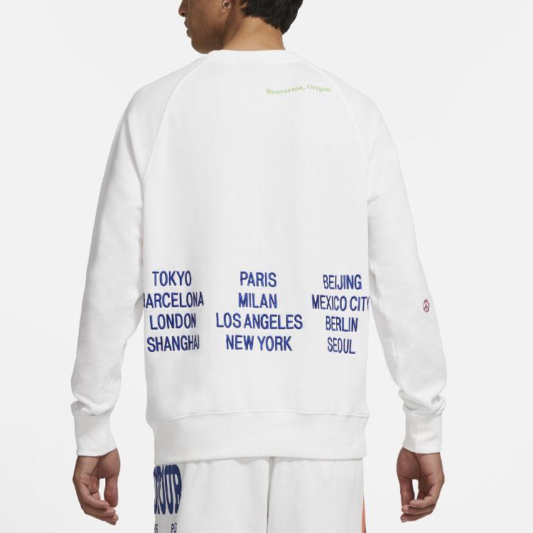 Nike Спортивная одежда Пуловер с вышитым логотипом Swoosh, мужские топы, белые DD0883-100