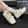Leather women's little white shoes summer new versatile mesh breathable sports casual shoes color matching board shoes