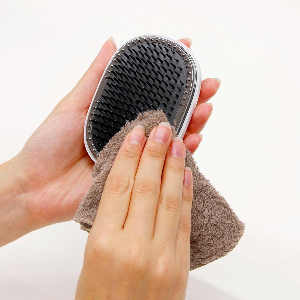 Щетка для волос и расческа Mods Hair STYLISH BASE UP BRUSH для статических волос и ухода за кожей головы MHB-7040 Белый, Мини, Компактный, Легкий, Портативный, Портативный,