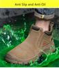 Insulated Plastic Toe Cap Safety Shoes Welding Work Shoes Anti-slip Rubber Outsole Safety Sneakers for Work Anti-puncture Boots