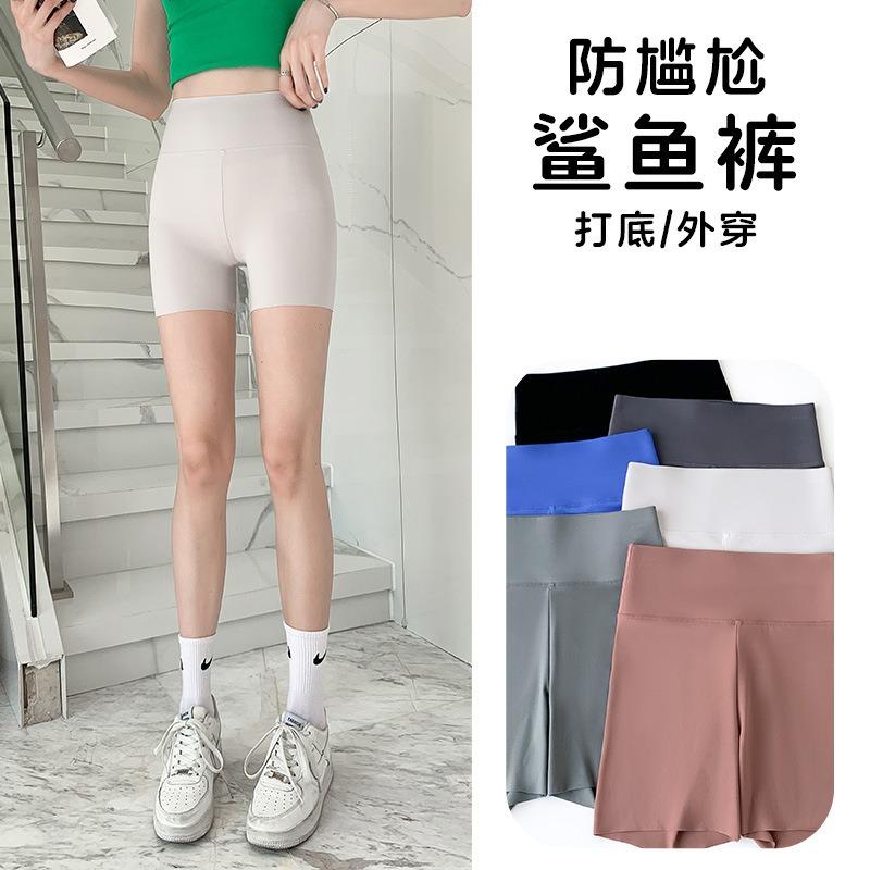 Three-point Shark Pants Women's Summer Thin High Waist Belly and Hip Lift Sports Yoga Shorts Women's Leggings Anti-light