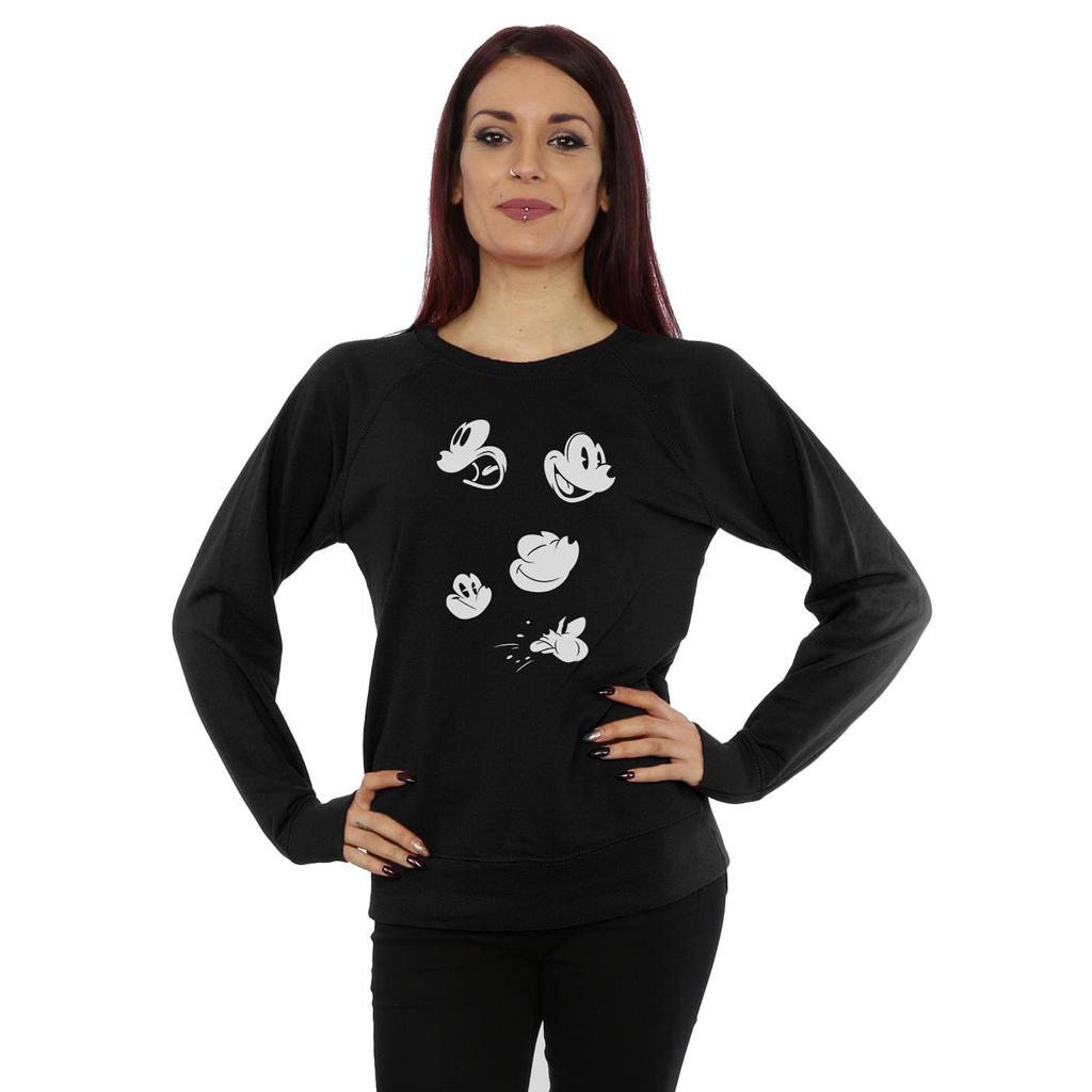 Disney Womens/Ladies Mickey Mouse Faces Sweatshirt