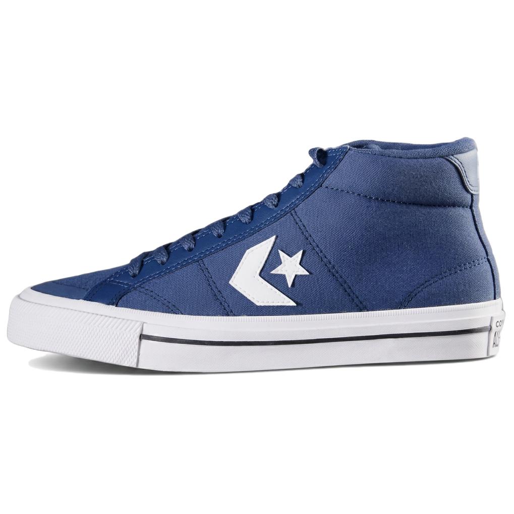 Converse Спортивные Повседневные Удобная Посадка Средняя Высота Кеды для Скейтбординга Унисекс Кроссовки Синие A25045C