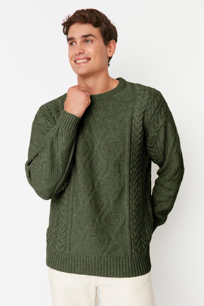 Мужской модный стильный свитер унисекс с камнями большого размера, широкий крой с круглым вырезом, плетеный трикотаж с волосами