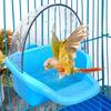 Bird Bath Box, Parakeet Cage Bath Tub, Parrot Bath Tub, Parrot Food Feeder, Bracket Tray Bird Bath Cage Accessories