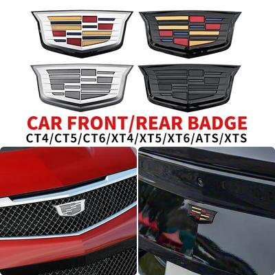 Для CT4 CT5 CT6 XT4 XT5 XT6 ATS XTS Автомобильная передняя решетка радиатора Значок Задний бампер Багажник Наклейка Значок Аксессуары для стайлинга